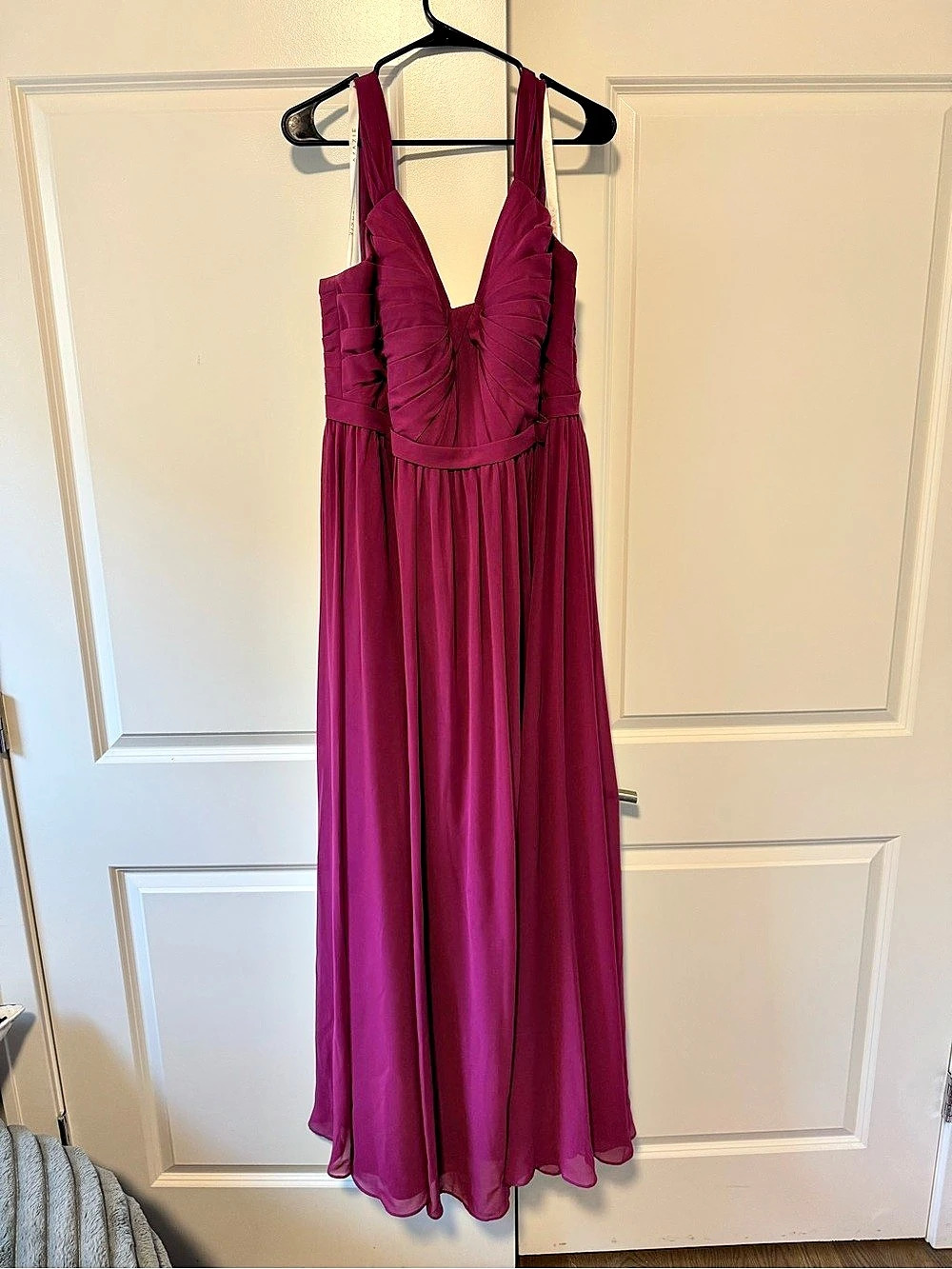 Azazie Pleated Bodice Bridesmaid Dress Size 16